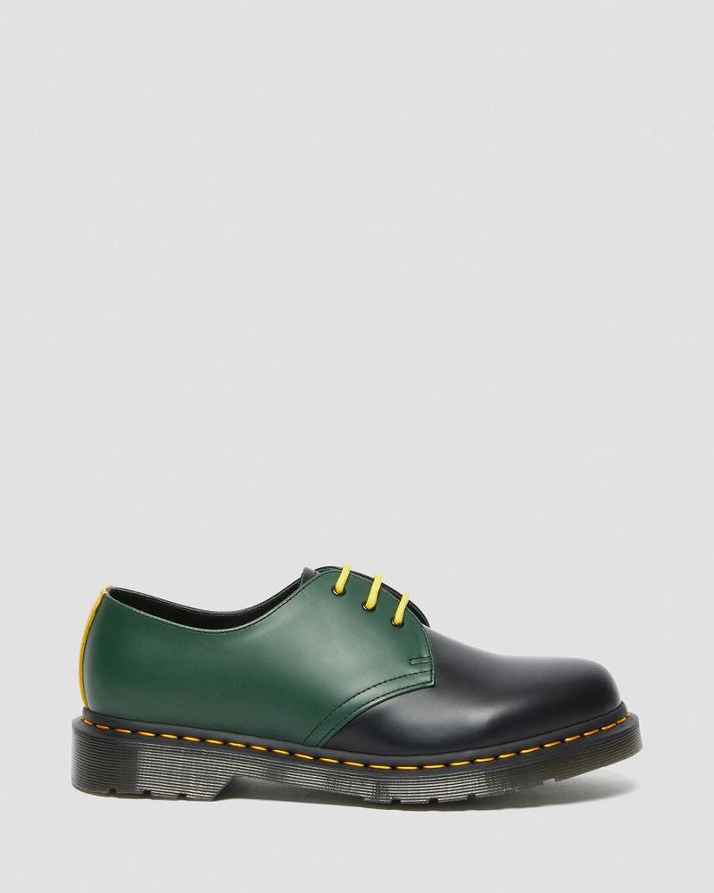 Dr Martens 1461 Contrast Smooth Leren Oxford Schoenen Heren Zwart | NL 225CTV